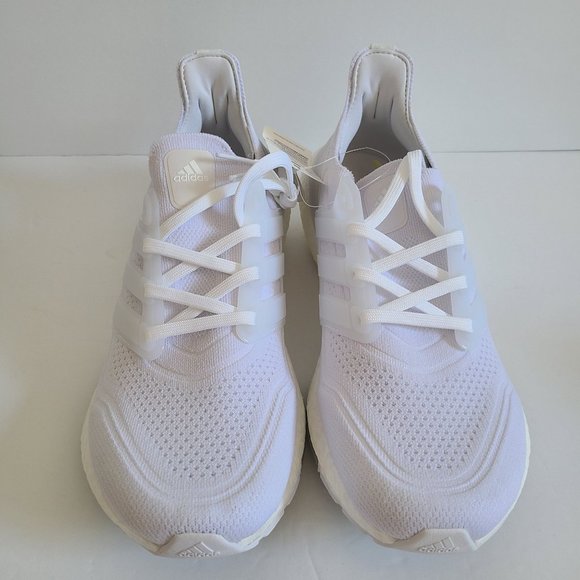 NEW Adidas Ultraboost 21 Running Shoes FY0379 Size 9 Triple White main image 6